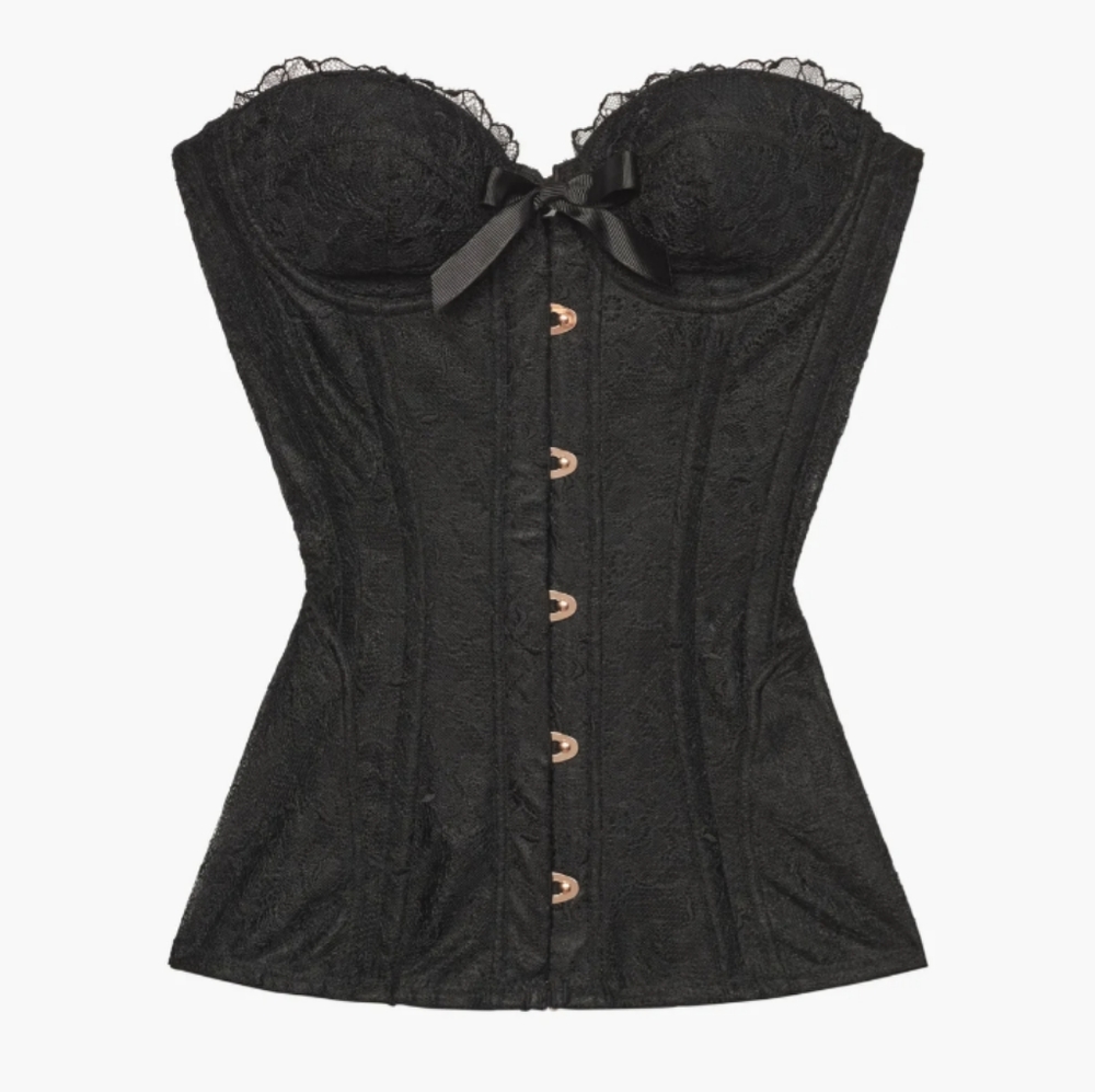 savage x fenty embroidered lace corset